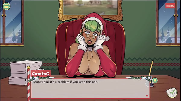 Claus’ Secret Surprise Ep.5 femboy cum all over santa elf cute face !