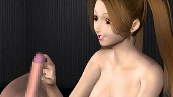 Delicate 3d hottie playing with a cock