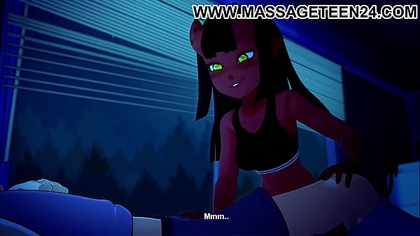 Demon get fucked by a teenie boy with hard dick