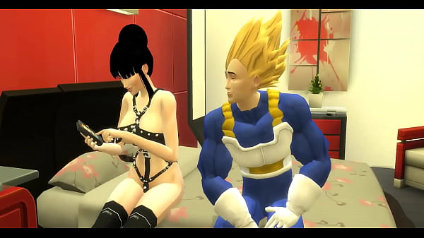 Dragon Ball Hentai – Chi-Chi Fucked by Vegeta While Calling Goku on Phone