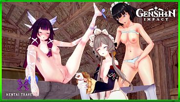 Genshin Impact Sandrone x Columbina Lunar Sex Threesome Hentai