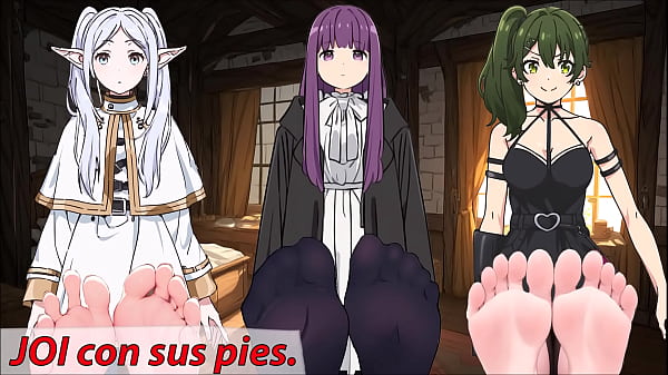 Frieren, Fern and Ubel Footjob JOI – Hentai Feet Edition
