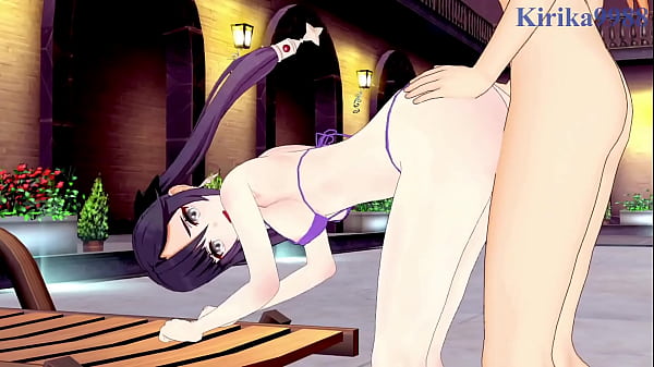 Mona and Chiori and Aether Intense Sex. – Genshin Impact Hentai