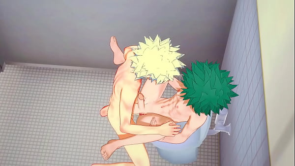 My Hero Academia Yaoi – Midoriya is fucked by Bakugou with creampie in his ass – Japanese asian manga anime game porn gay