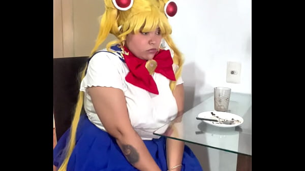 Chubby Sailor Moon Ripping Nasty Farts Bareback Scene