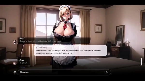 Big Tits Blonde Maid AI Sexting Hentai Role Play Hot Scene HD