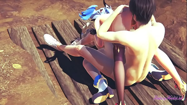 Genshin Impact Hentai 3D- Theesome A boy Fuck and do cunnilingus to