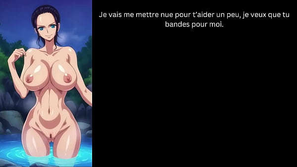 Hentai joi fr Nico Robin One Piece Futanari, A2M, Pissplay, Cum