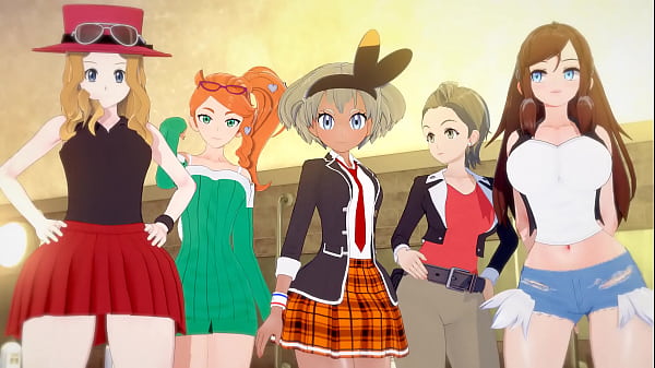 Pokemon Sex Party — Serena Sonia Hilda Bea and Alexa All Creampied