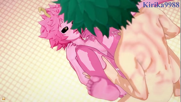 Kyoka Jiro and Mina Ashido and Izuku Midoriya intense sex. – My Hero