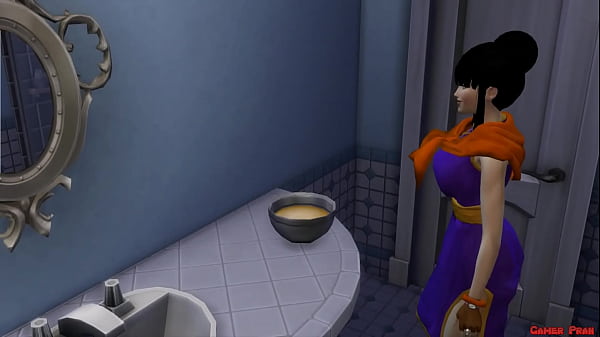Milk Catches her step Son Gohan Masturbating Fucked in Front of her