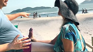 Stop sucking my dick, they’re looking at us! Blowjob and anal in