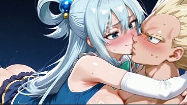 Vegeta (DB) x Aqua (Konosuba) AI Hot Scene HD Bareback Scene