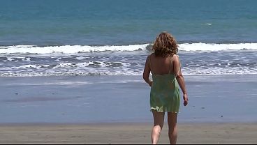 First Time I Had Sex with My Stepson on the Beach; He Cums in My Ass