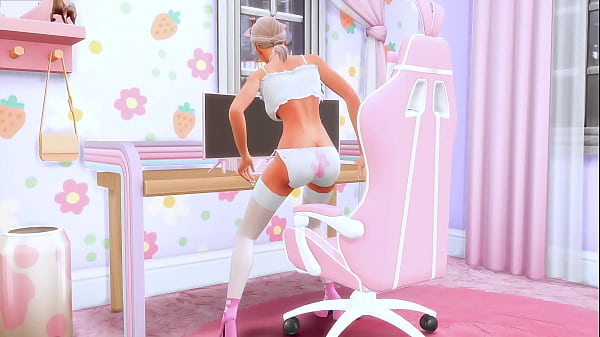 perverted stepdaughter checks deep throat in front of the camera for her stepfather sims me hentai animation