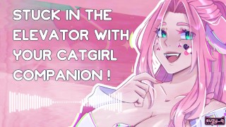 [f4m] Stuck in the Elevator with Your Catgirl Companion [nsfw Asmr]
